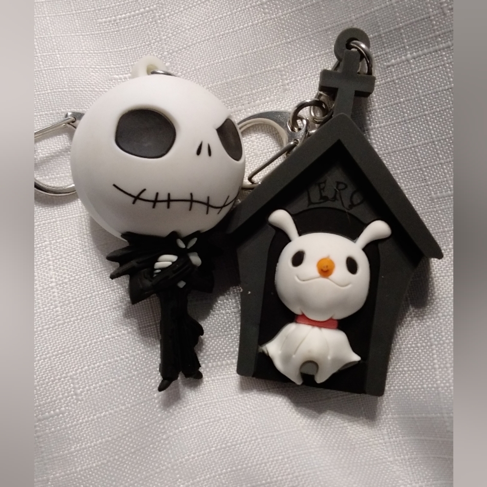 Disney Nightmare Before Christmas Lot of 2 Jack Skellington and Zero